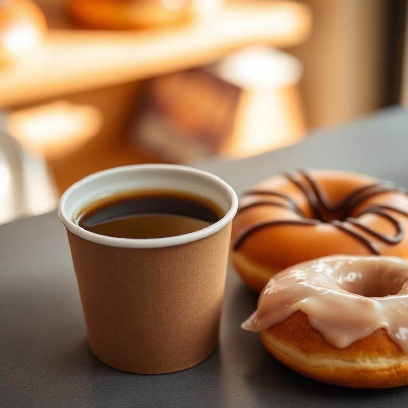 A cup of fresh brewed coffee on the counter